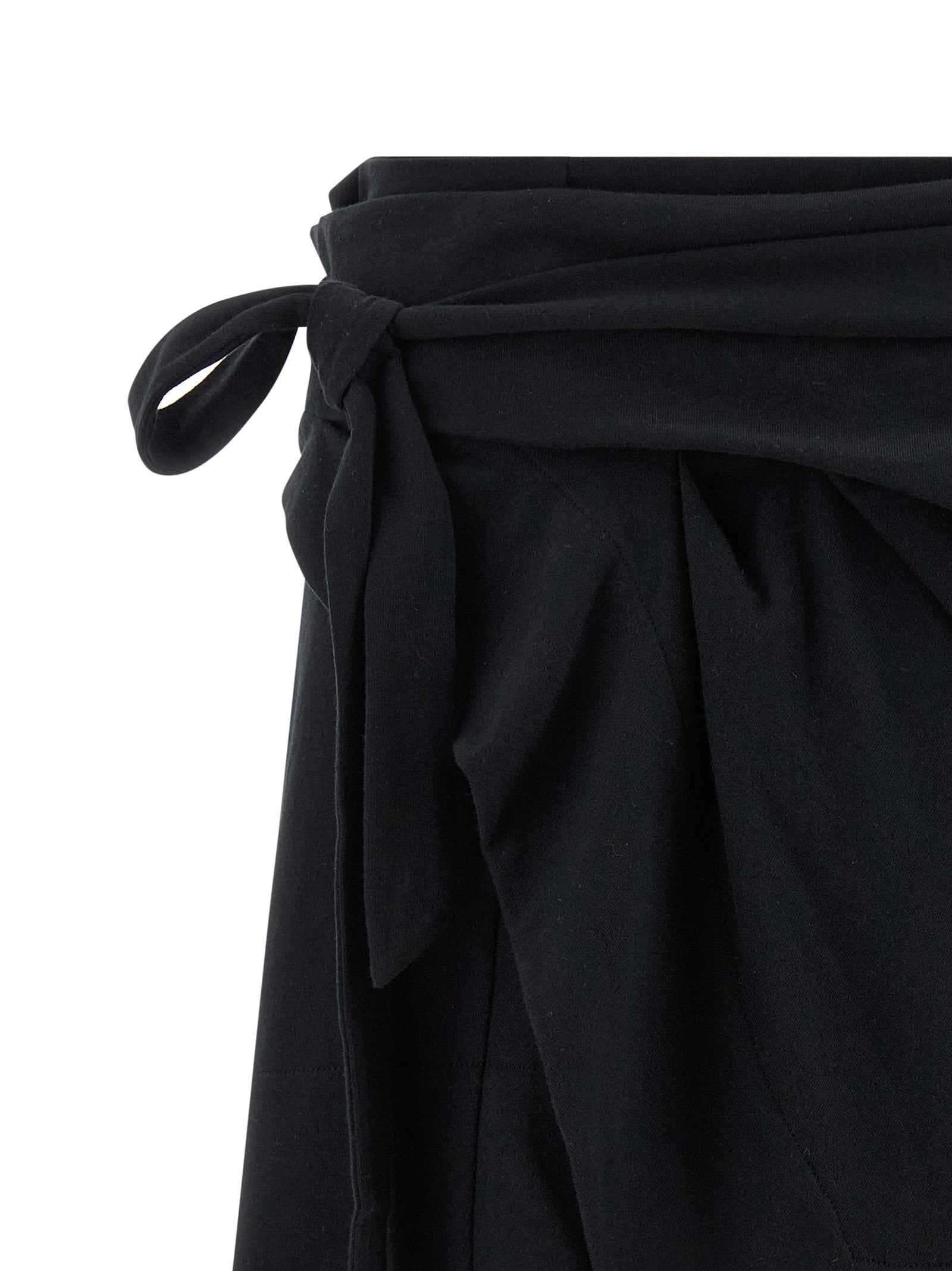 Skirt by Isabel Marant for women in cotton black features a contoured silhouette from the City Women's Asymmetrical Cotton Mini Long Skirt collection, characterized by its contoured mini long for a contoured finish.