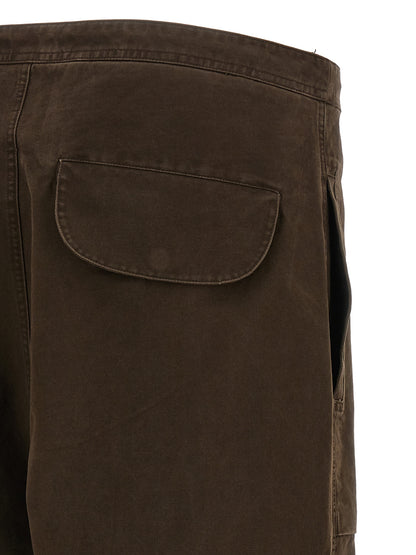 Cargo Pants by Entire Studios for men in cotton brown features an stylish straight-leg & wide with a long and , expertly finished with stylish utility detailing.