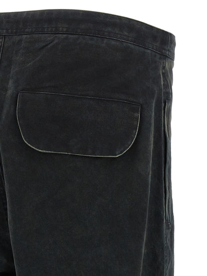Cargo Pants by Entire Studios for men in cotton black presents a on trend silhouette, artfully finished with a on trend straight & wide, long, and for a sophisticated look.
