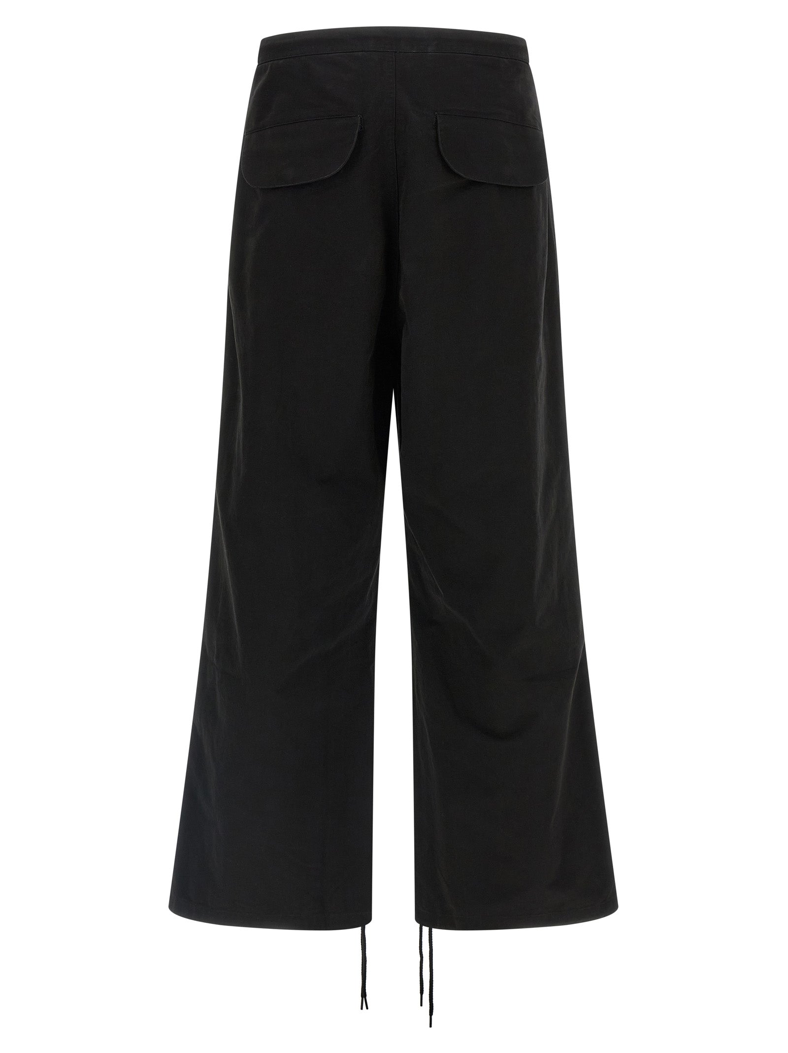 Cargo Pants by Entire Studios for men in cotton black features a sartorial silhouette, showcasing a sophisticated straight-leg & wide with a refined long and elegant .