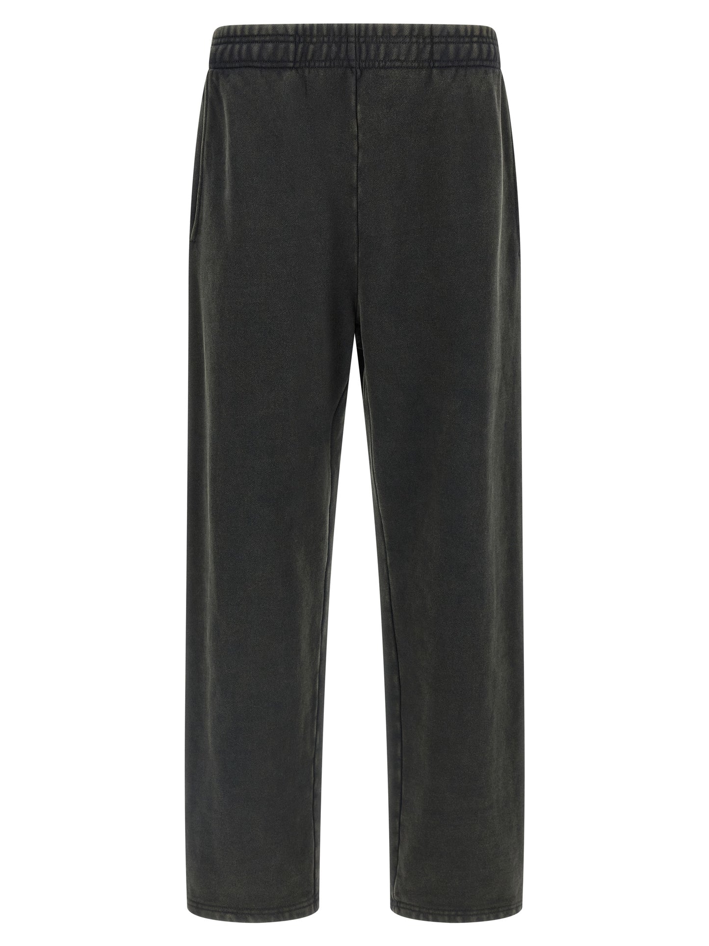 Joggers by Entire Studios for men in cotton gray features a polished silhouette with a polished straight-leg & wide, reaching a polished long and finished with a polished .