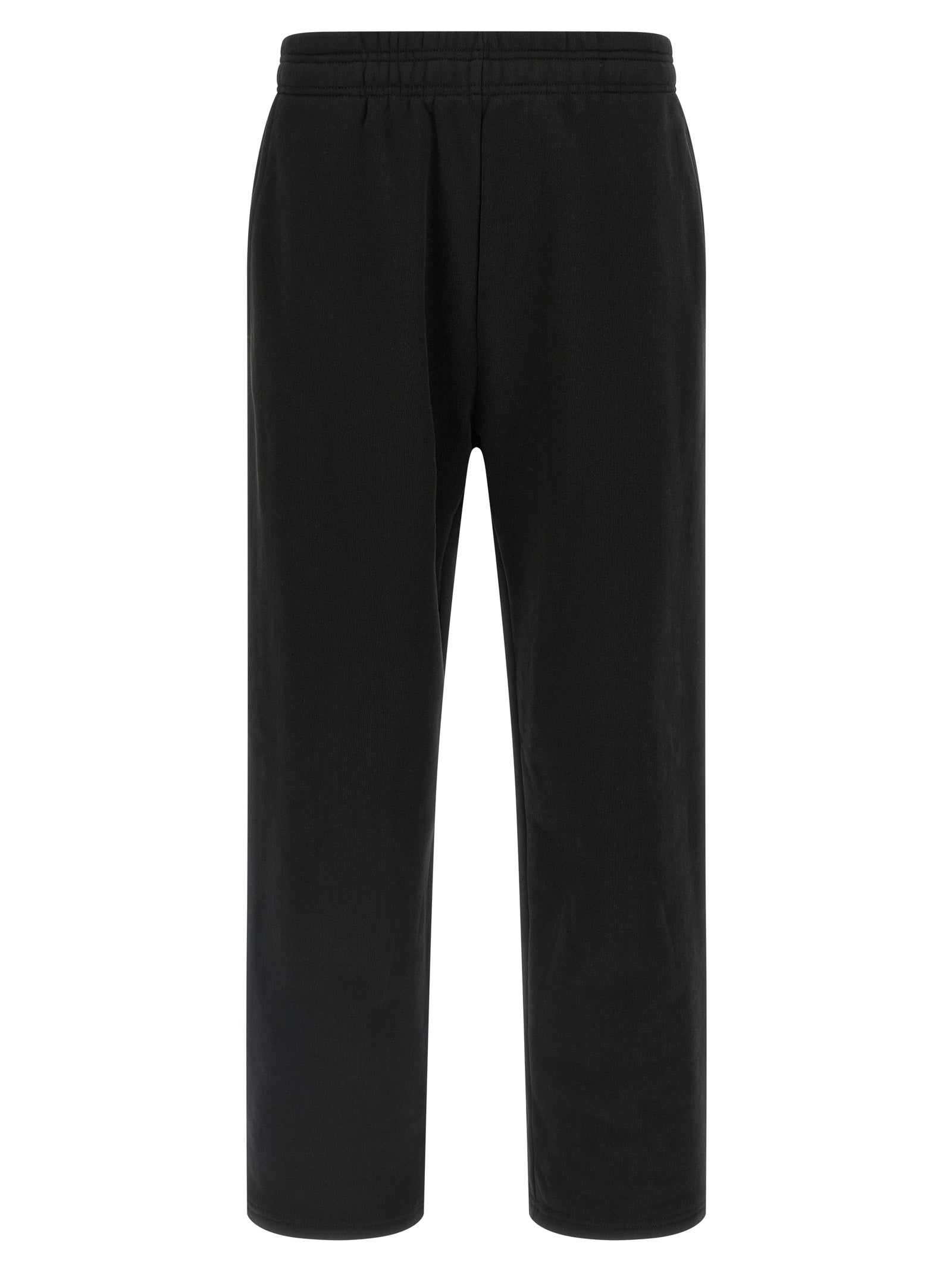 Joggers by Entire Studios for men in cotton black features an sartorial straight-leg & wide and long with a cut for a sartorial finish.