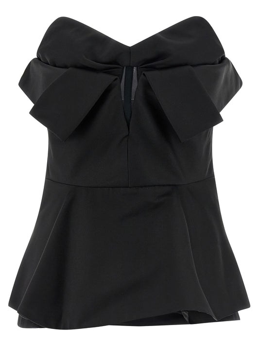 Tank Top by Alexander McQueen for women in polyester & silk black showcases a sumptuous silhouette, artfully detailed with a sumptuous and sleeveless for a truly sumptuous finish.
