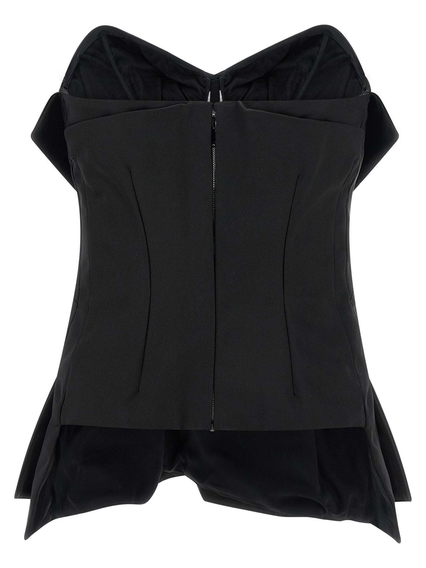 Tank Top by Alexander McQueen for women in polyester & silk black showcases a sumptuous silhouette, artfully detailed with a sumptuous and for a truly sumptuous finish.