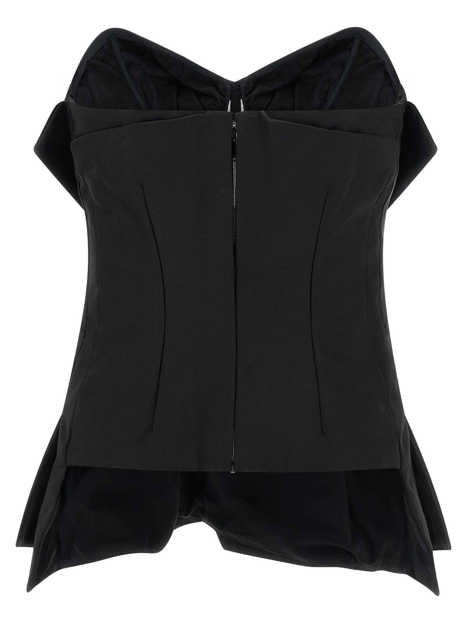 Tank Top by Alexander McQueen for women in polyester & silk black showcases a sumptuous silhouette, artfully detailed with a sumptuous and for a truly sumptuous finish.