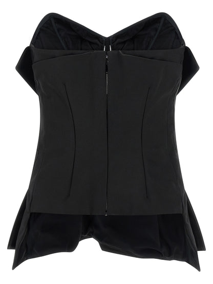 Tank Top by Alexander McQueen for women in polyester & silk black showcases a sumptuous silhouette, artfully detailed with a sumptuous and for a truly sumptuous finish.