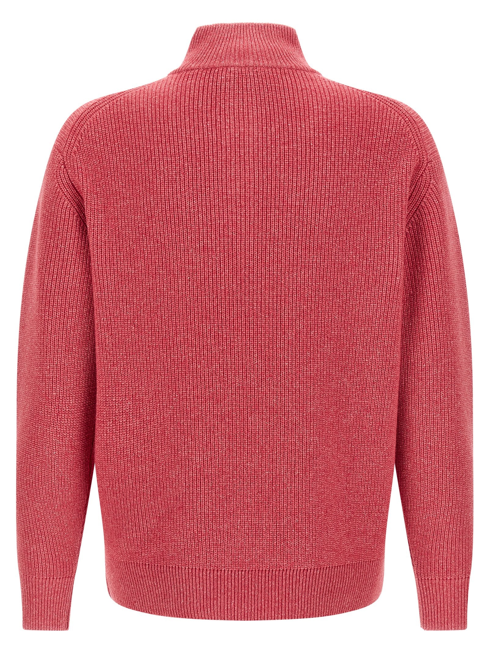 Cardigan by J.W.Anderson for men in cotton & wool horn, multicolor & pink showcases a luxurious silhouette, meticulously detailed with a sophisticated high-neck neckline and for a refined finish.