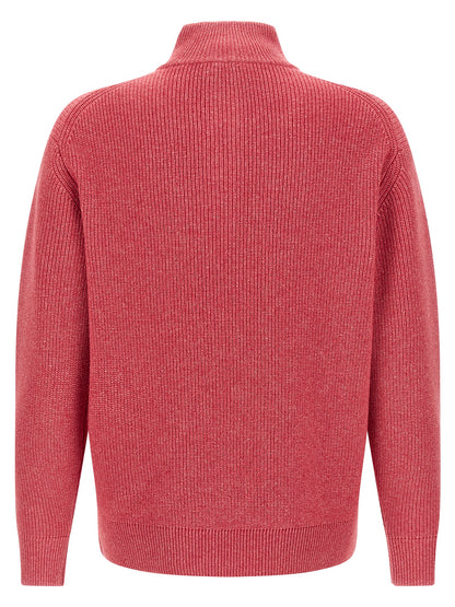 Cardigan by J.W.Anderson for men in cotton & wool horn, multicolor & pink showcases a luxurious silhouette, meticulously detailed with a sophisticated high-neck neckline and for a refined finish.