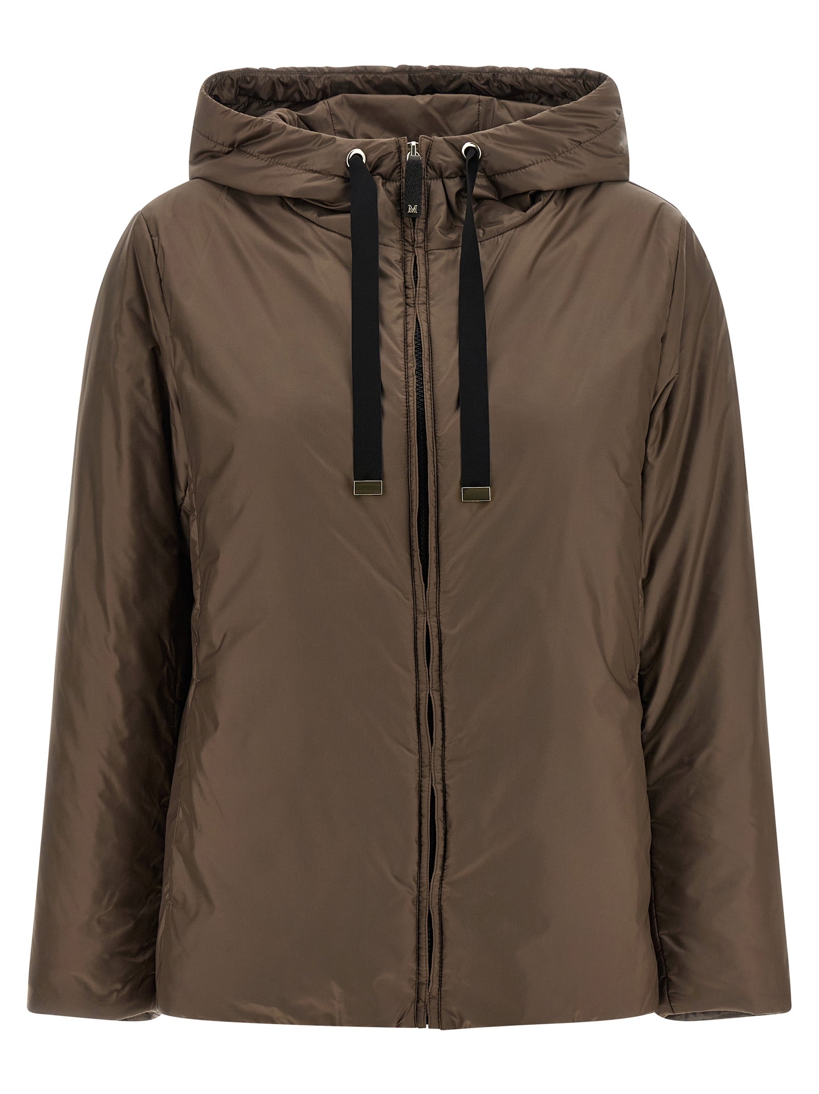 Hooded Overcoat by Max Mara for women in polyester canvas brown features an voluminous silhouette, showcasing distinct water-resistant, pockets, hooded & insulated and a voluminous hooded high-neck neckline for a truly voluminous aesthetic.