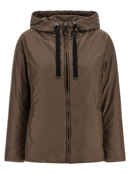 Hooded Overcoat by Max Mara for women in polyester canvas brown features an voluminous silhouette, showcasing distinct water-resistant, pockets, hooded & insulated and a voluminous hooded high-neck neckline for a truly voluminous aesthetic.