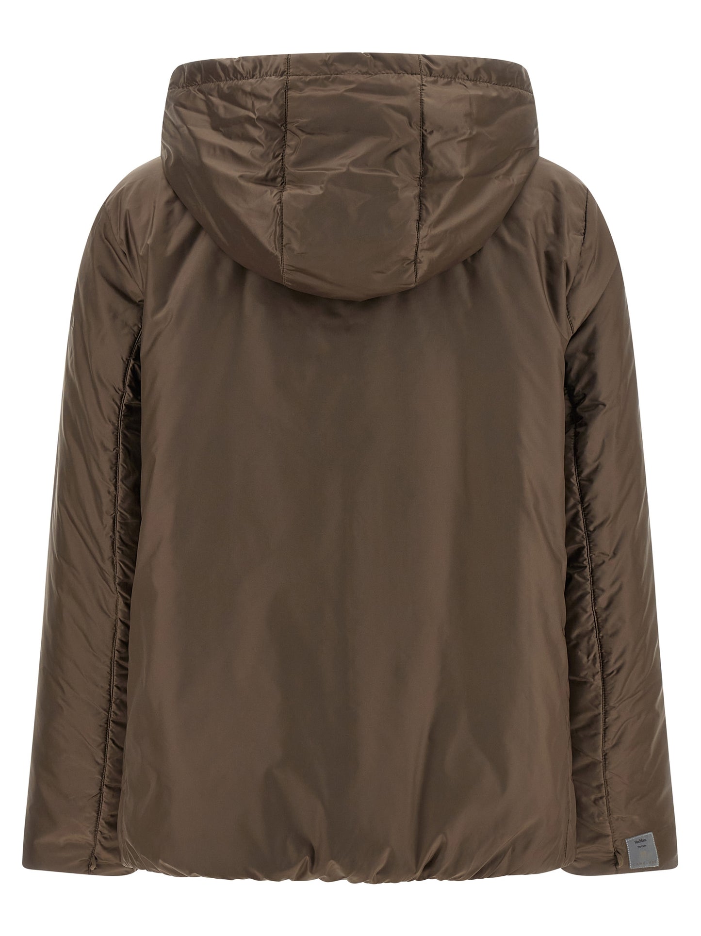 Hooded Overcoat by Max Mara for women in polyester canvas brown features a cosy chic silhouette, artfully detailed with a sophisticated hooded high-neck neckline and premium water-resistant, pockets, hooded & insulated for a cosy chic finish.