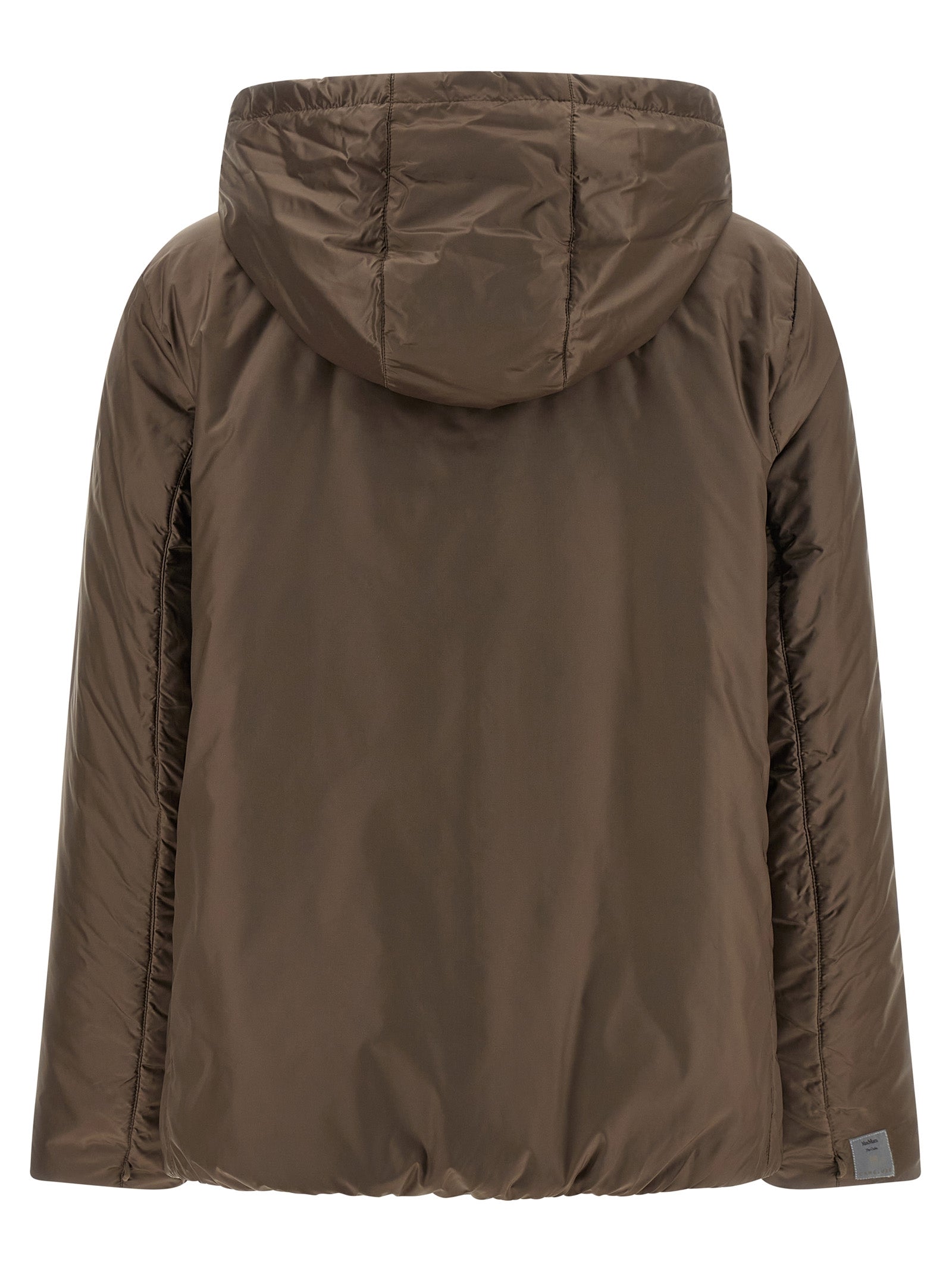 Hooded Overcoat by Max Mara for women in polyester canvas brown features a cosy chic silhouette, artfully detailed with a sophisticated hooded high-neck neckline and premium water-resistant, pockets, hooded & insulated for a cosy chic finish.