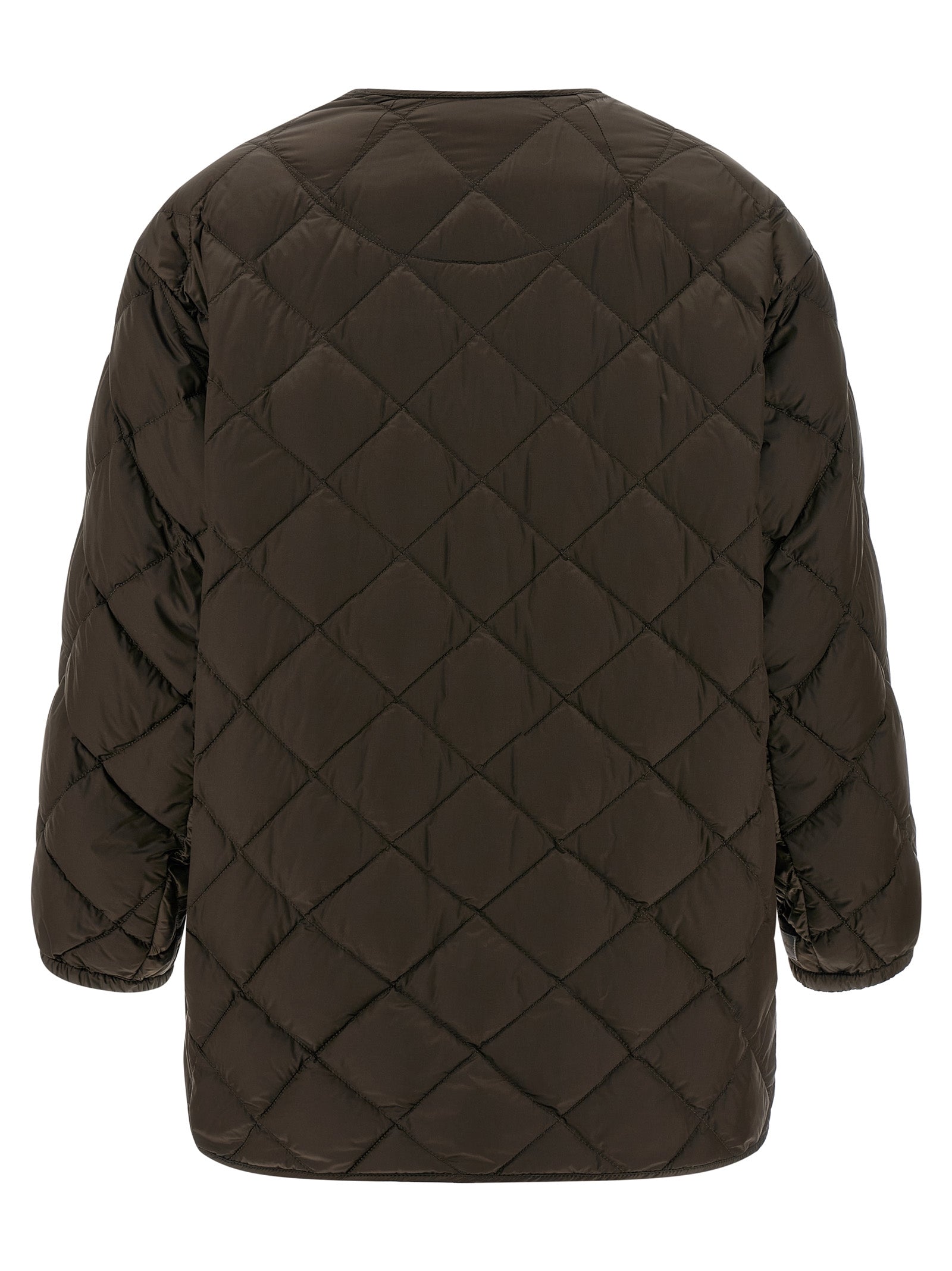 Puffer Jacket by Max Mara for women in polyamide canvas brown & patterned features an on trend silhouette, showcasing refined water-resistant, pockets & insulated and a sophisticated crew neckline for a truly on trend finish.