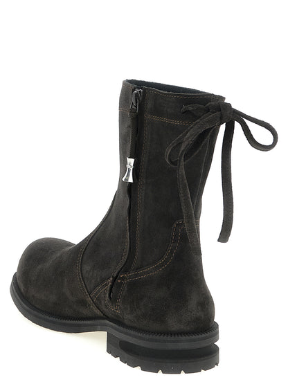Kiko Kostadinov Brown Calfskin Ankle Boots