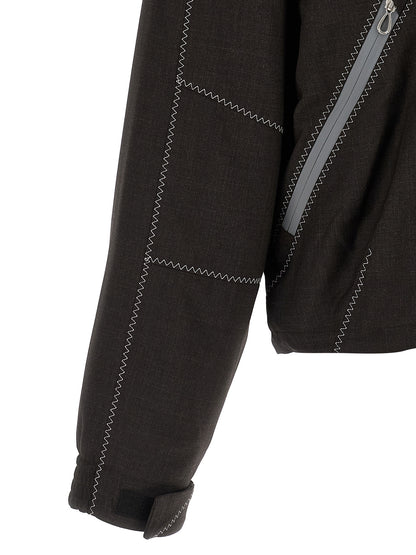 Overcoat by Kiko Kostadinov for men in virgin wool brown presents a luxurious silhouette, showcasing a luxurious and sophisticated pockets for a premium, luxurious look.