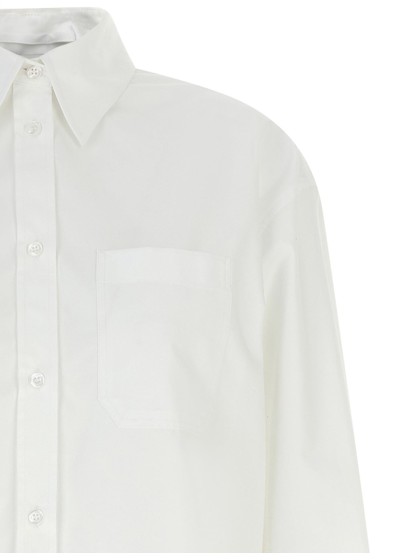 Blouse by Sportmax for women in cotton polyester white, featuring a nuanced and nuanced for a sophisticated finish.