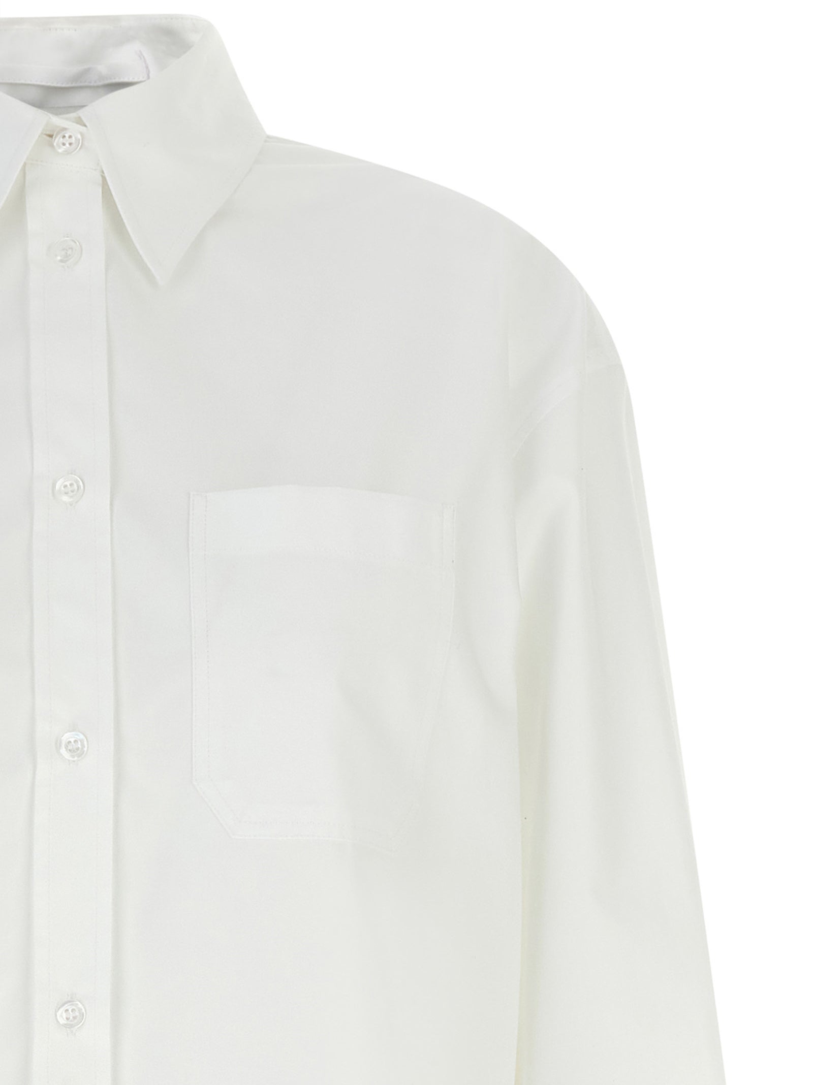 Blouse by Sportmax for women in cotton polyester white, featuring a nuanced and nuanced for a sophisticated finish.