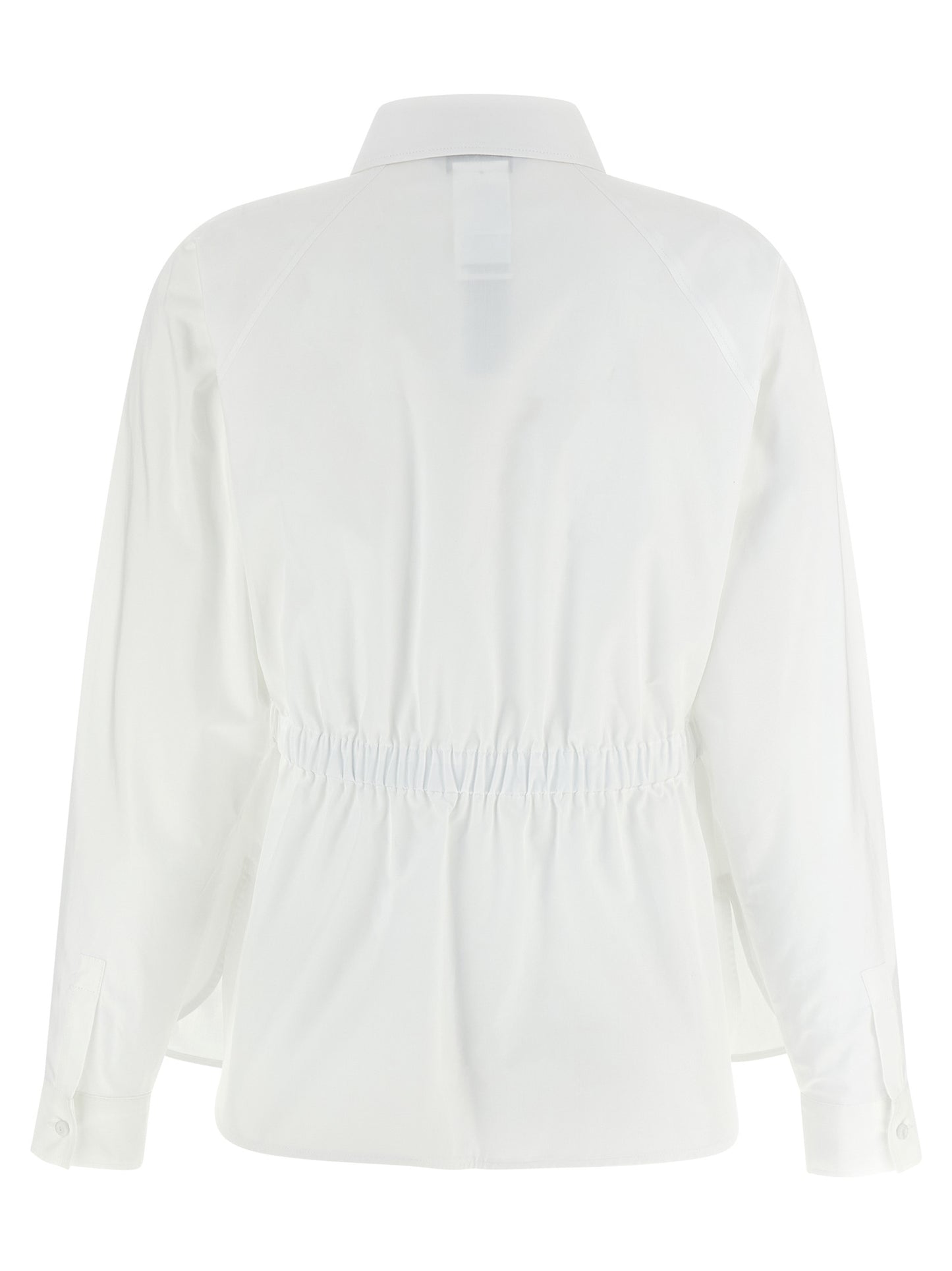 Blouse by Max Mara for women in cotton white features an architectural silhouette with a refined and elegant for a architectural look.