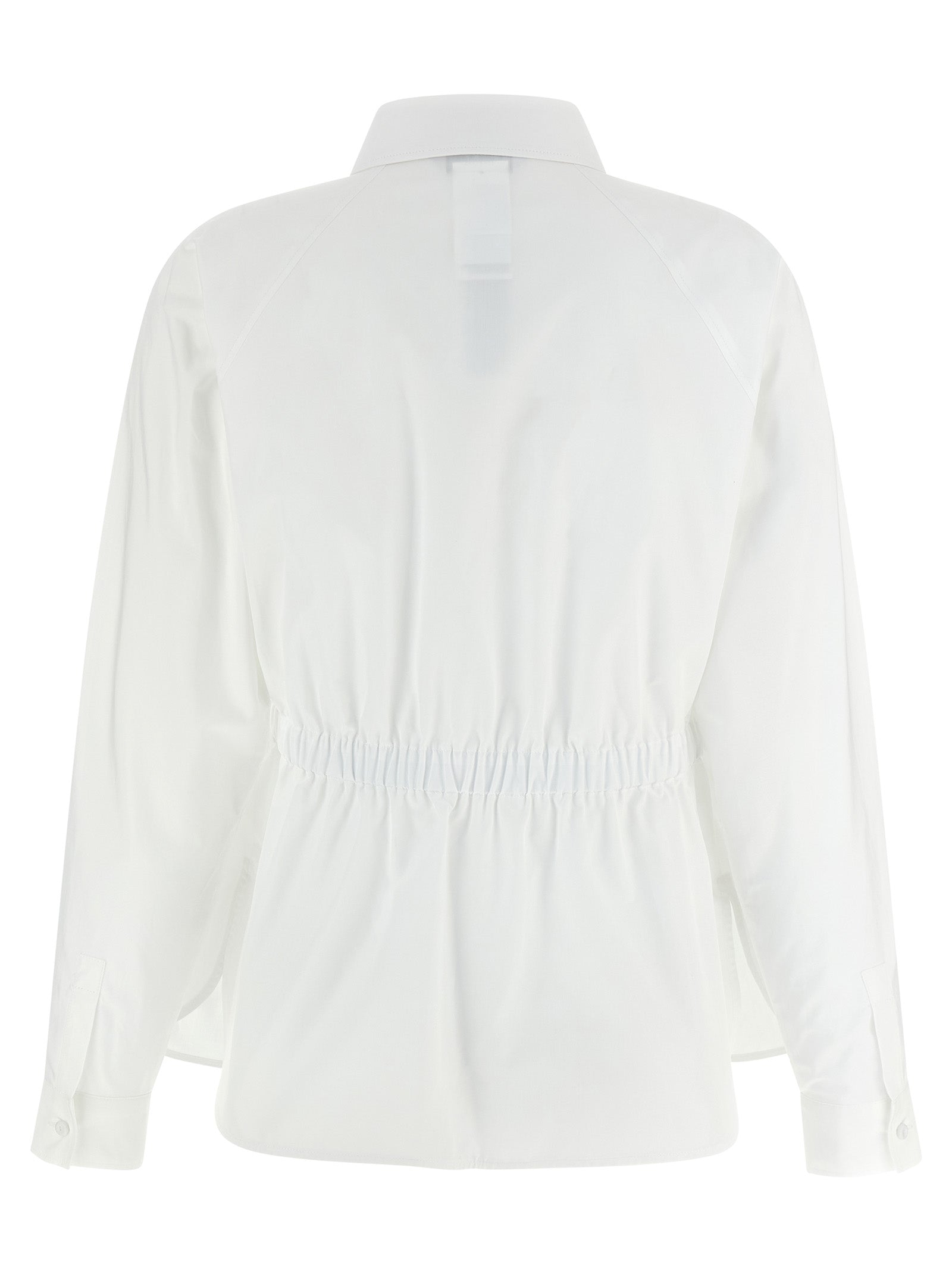 Blouse by Max Mara for women in cotton white features an architectural silhouette with a refined and elegant for a architectural look.