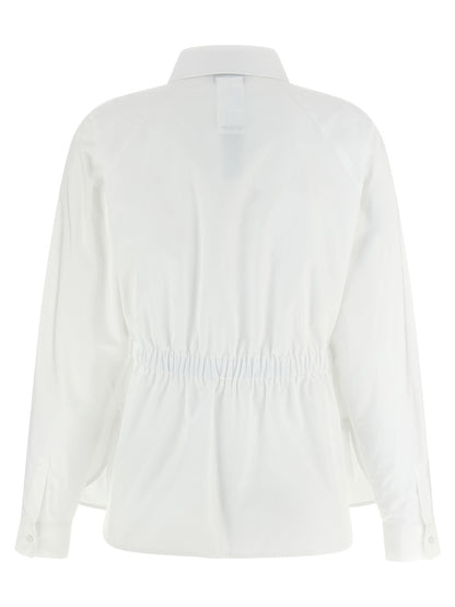 Blouse by Max Mara for women in cotton white features an architectural silhouette with a refined and elegant for a architectural look.