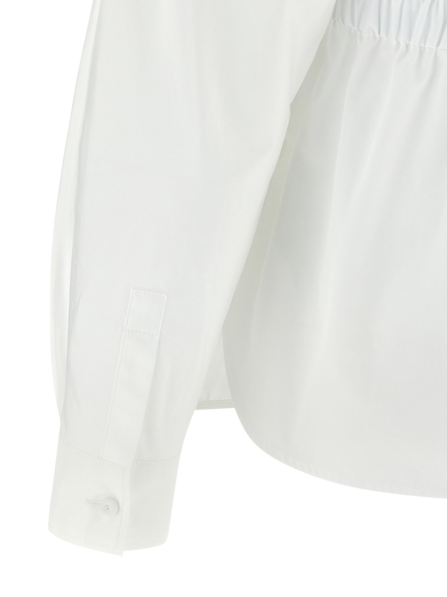 Blouse by Max Mara for women in cotton white, featuring a nuanced and nuanced for a sophisticated finish.