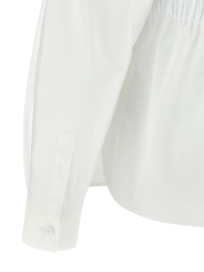 Blouse by Max Mara for women in cotton white, featuring a nuanced and nuanced for a sophisticated finish.