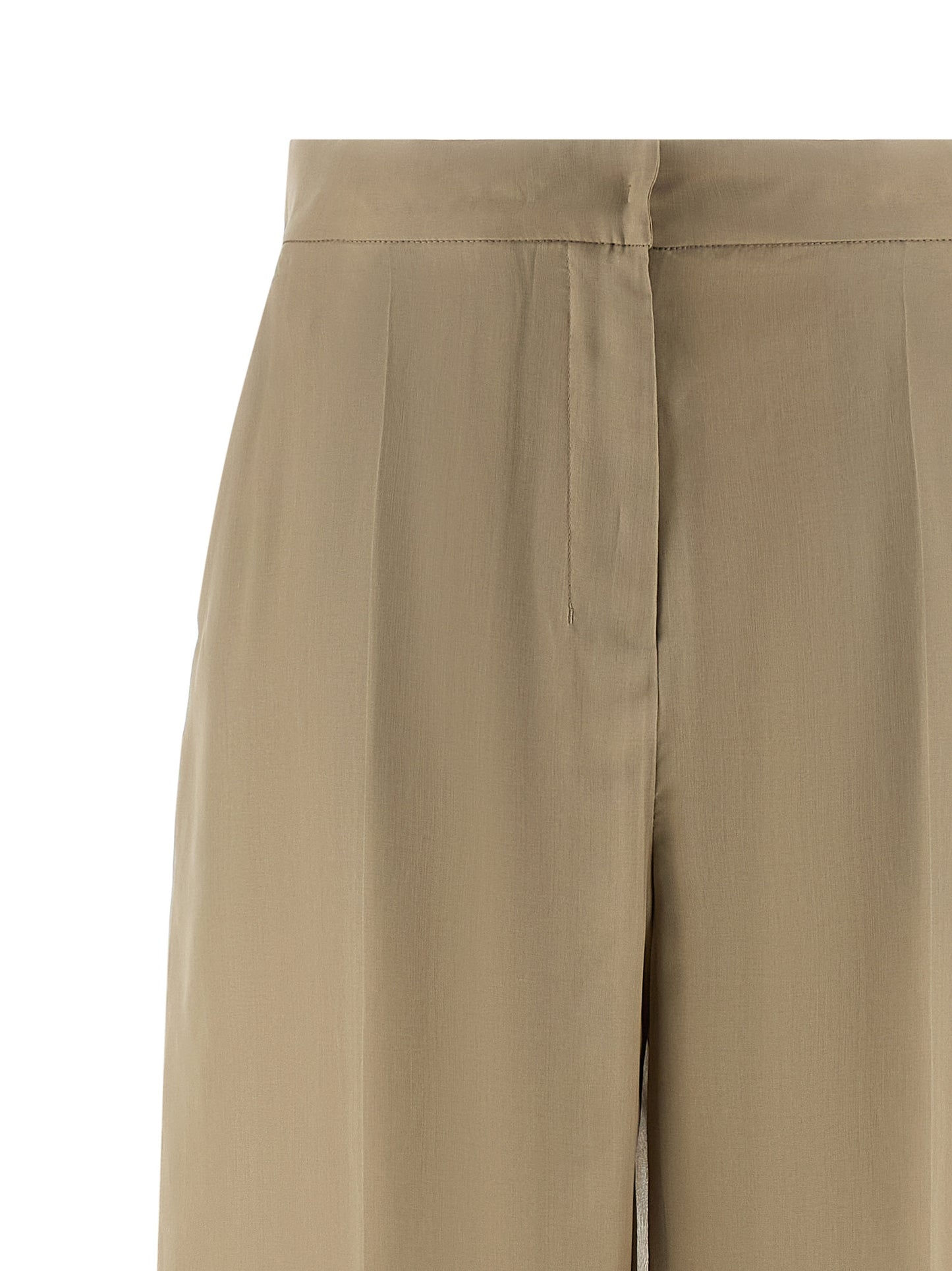 Casual Pants by Max Mara for women in silk beige features a refined silhouette with a refined straight-leg & wide, defined by a and a refined long for a refined finish.