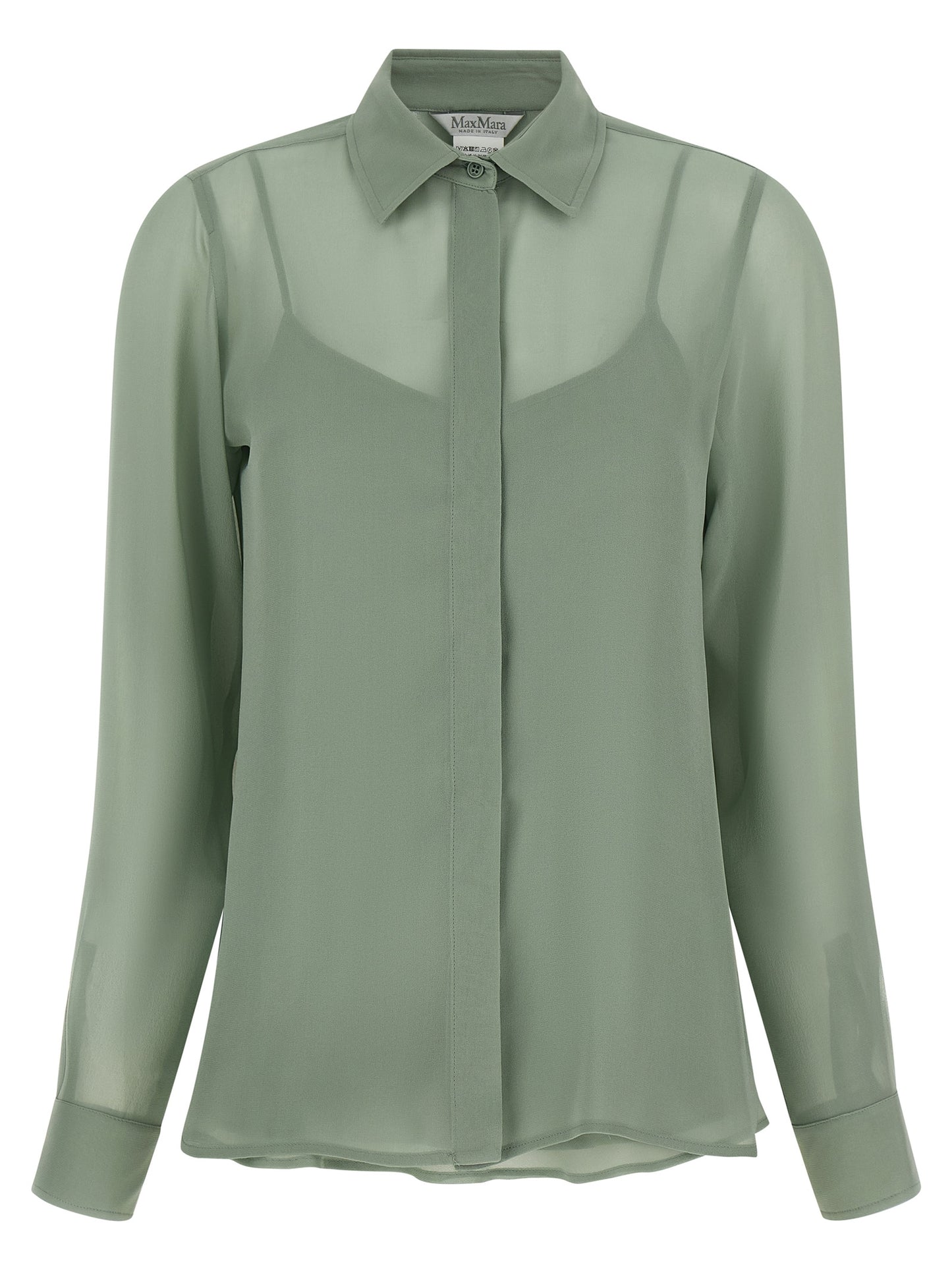 Max Mara Women's Silk Blouse - Bicolour Green Transparent