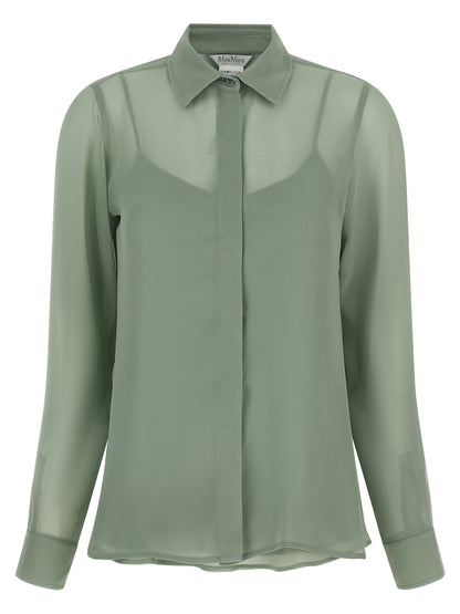Max Mara Women's Silk Blouse - Bicolour Green Transparent