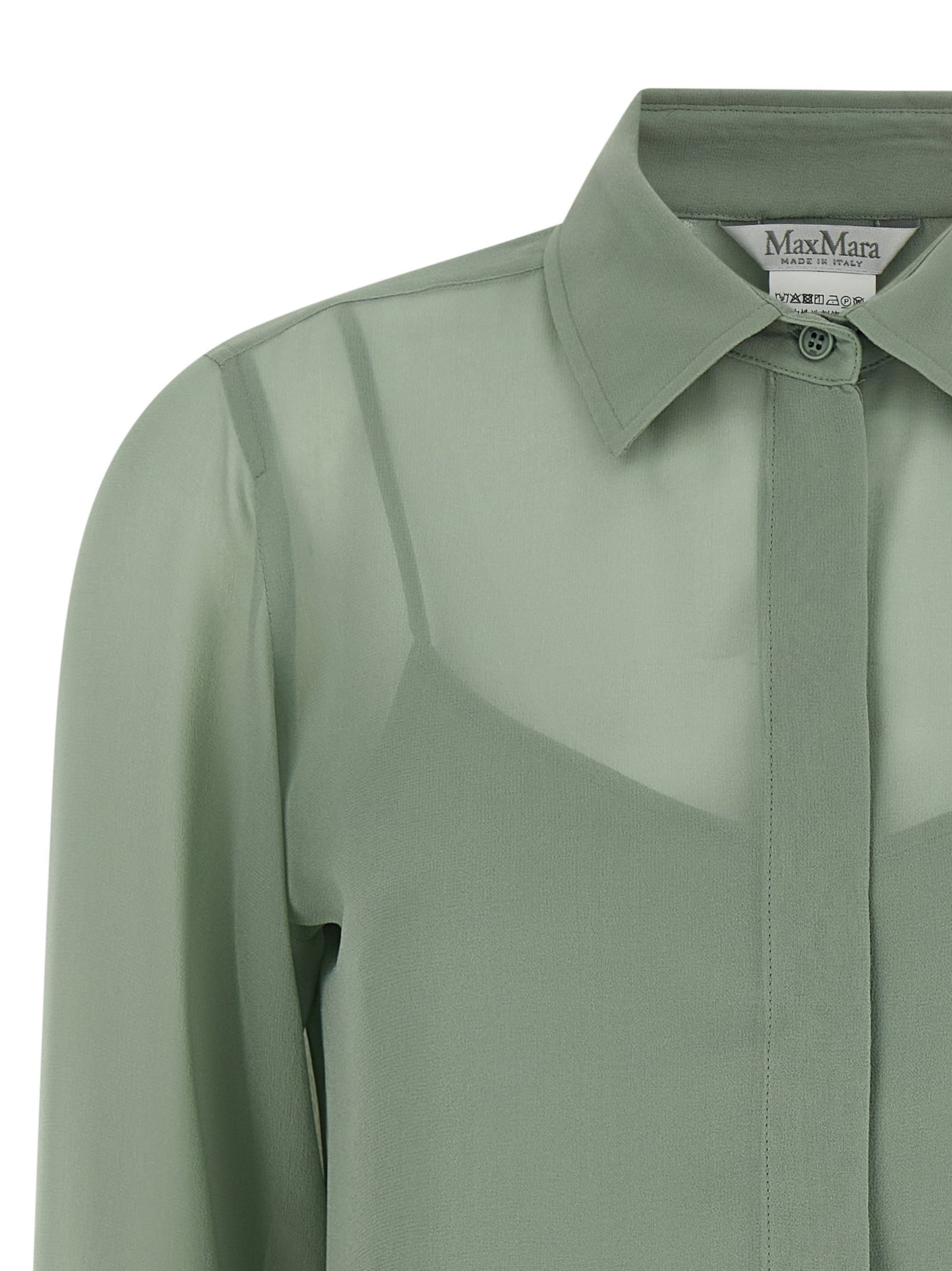 Max Mara Women's Silk Blouse - Bicolour Green Transparent