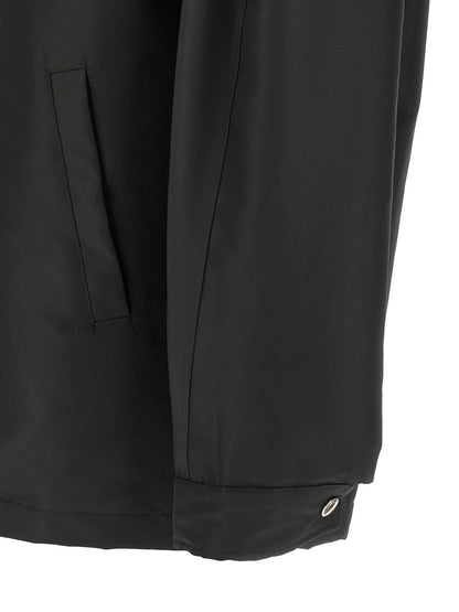 Jacket by Givenchy for men in polyester & viscose black features a smart silhouette, perfectly accentuated by its unique and functional pockets for a smart finish.