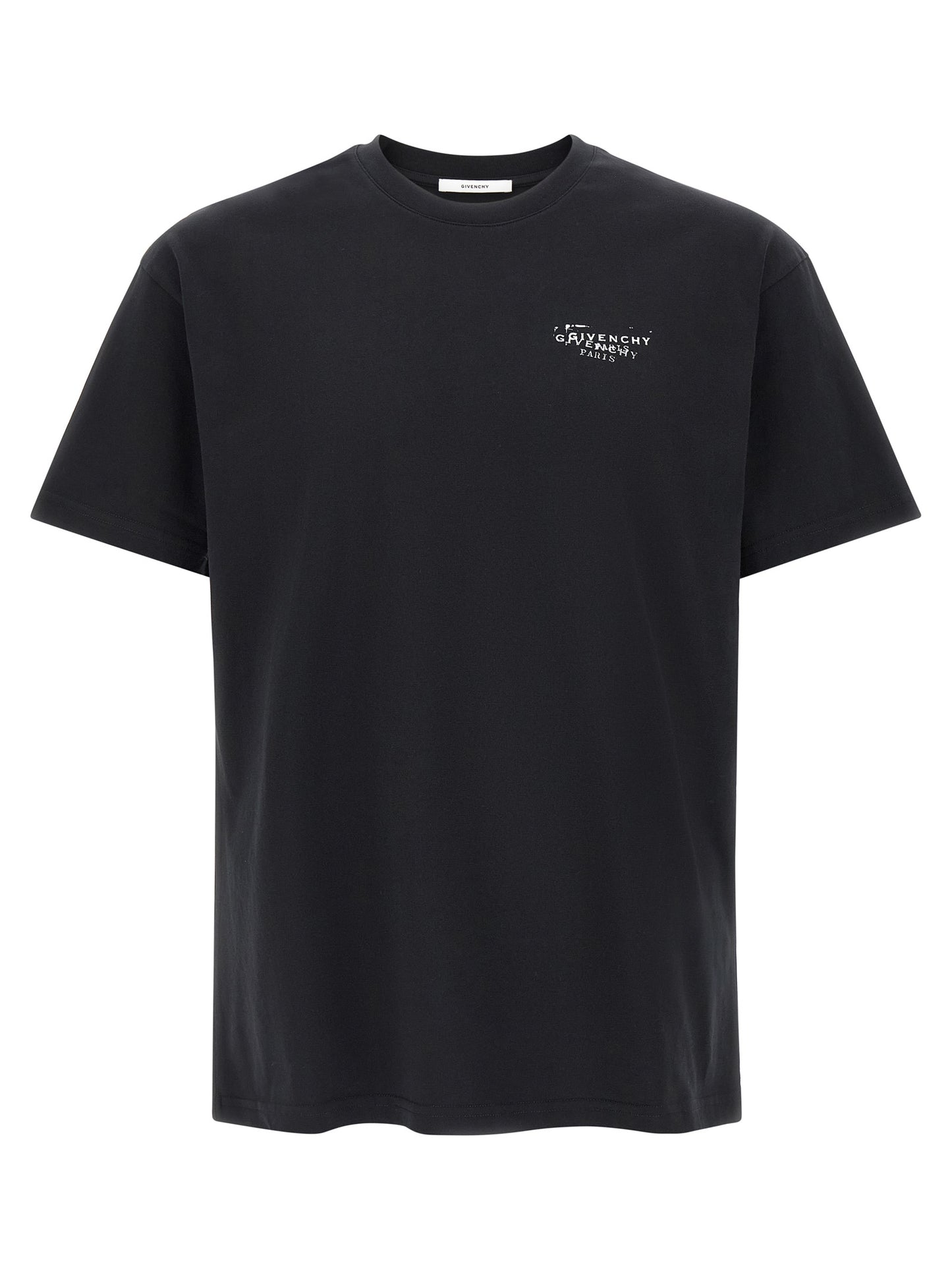 T-Shirt by Givenchy for men in cotton black & print showcases a chic silhouette, artfully detailed with a chic crew neckline and short-sleeve for a chic finish.