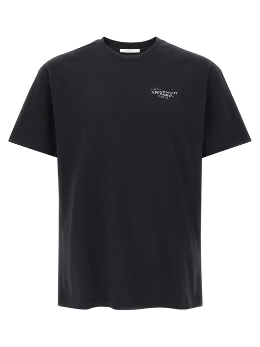 T-Shirt by Givenchy for men in cotton black & print showcases a chic silhouette, artfully detailed with a chic crew neckline and short-sleeve for a chic finish.