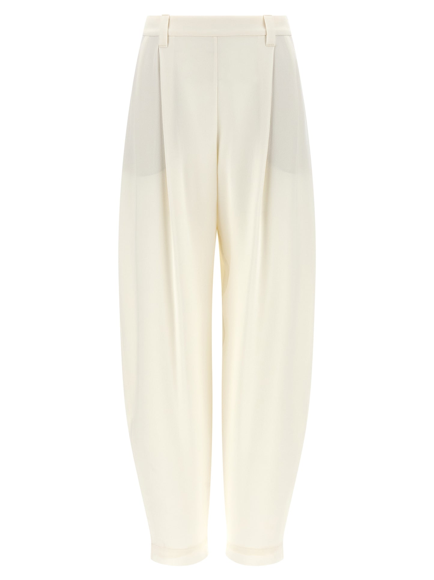 Casual Pants by Brunello Cucinelli for women in viscose linen twill beige features an sophisticated and straight & relaxed-fit with a precise long, creating a sophisticated and sophisticated silhouette.