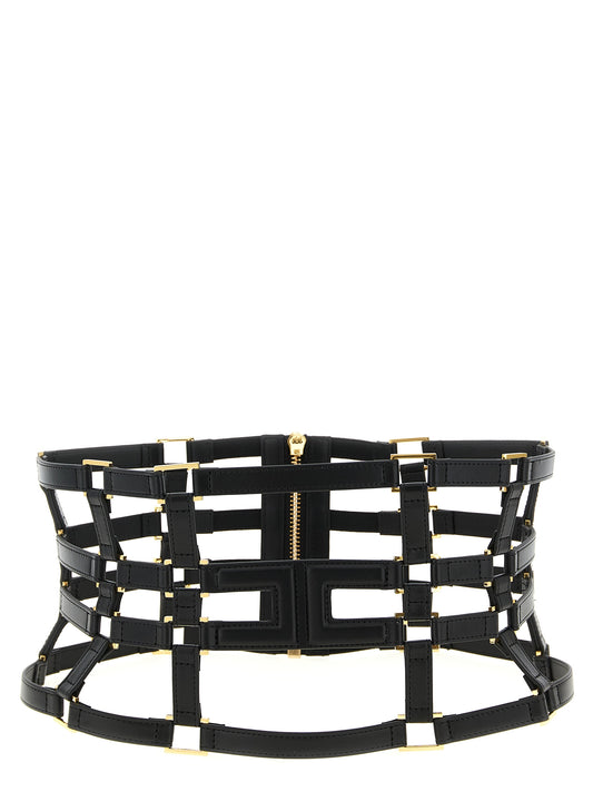 Belt by Elisabetta Franchi for women in polyethylene polyurethane leather black features an distinguished design, perfectly showcasing the sophisticated craftsmanship of this distinguished Polyethylene Polyurethane leather Belt.