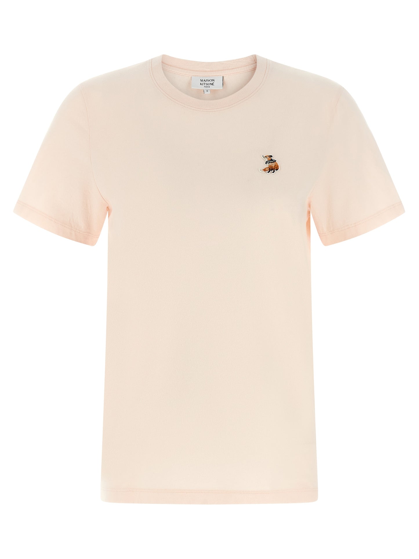 T-Shirt by Maison Kitsuné for women in organic cotton multicolor & pink features an edgy silhouette, meticulously detailed with a sophisticated short-sleeve and crew neckline for a truly edgy finish.