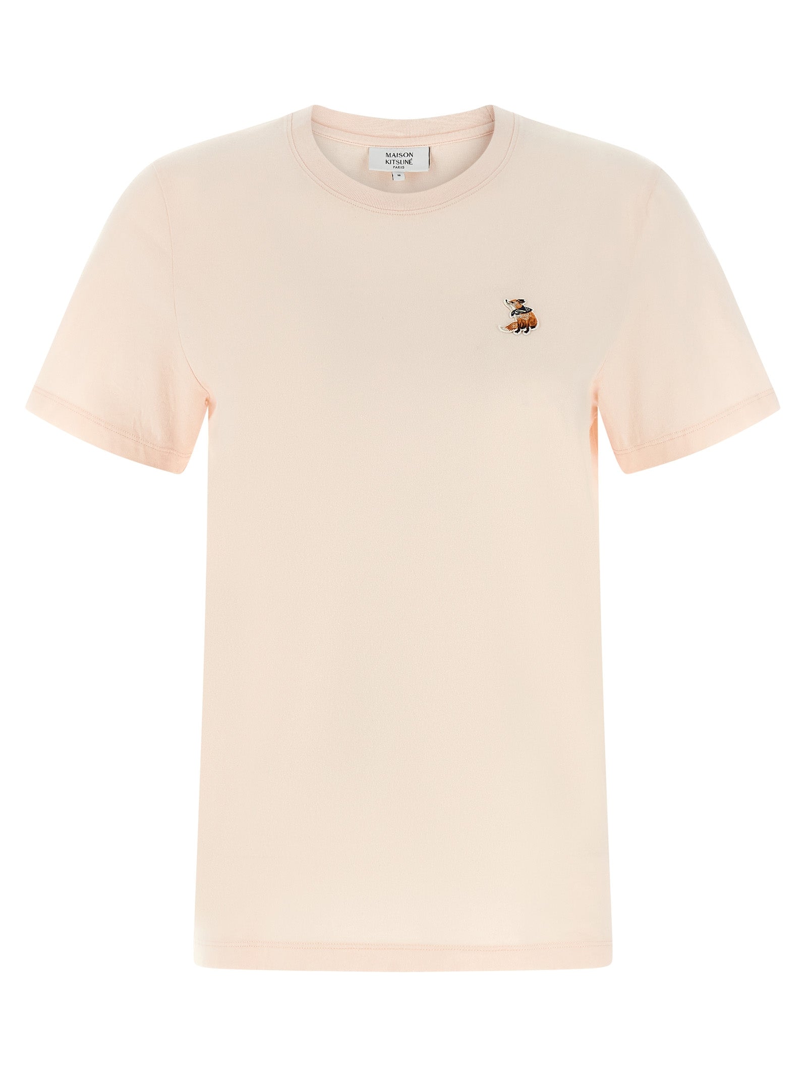 T-Shirt by Maison Kitsuné for women in organic cotton multicolor & pink features an edgy silhouette, meticulously detailed with a sophisticated short-sleeve and crew neckline for a truly edgy finish.