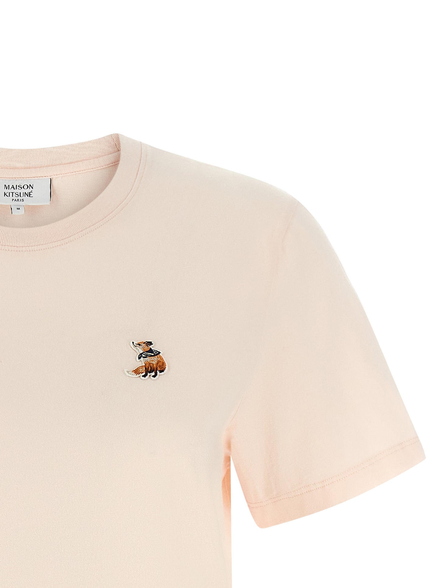 T-Shirt by Maison Kitsuné for women in organic cotton multicolor & pink features a plush silhouette, showcasing a sophisticated and for a truly plush finish.