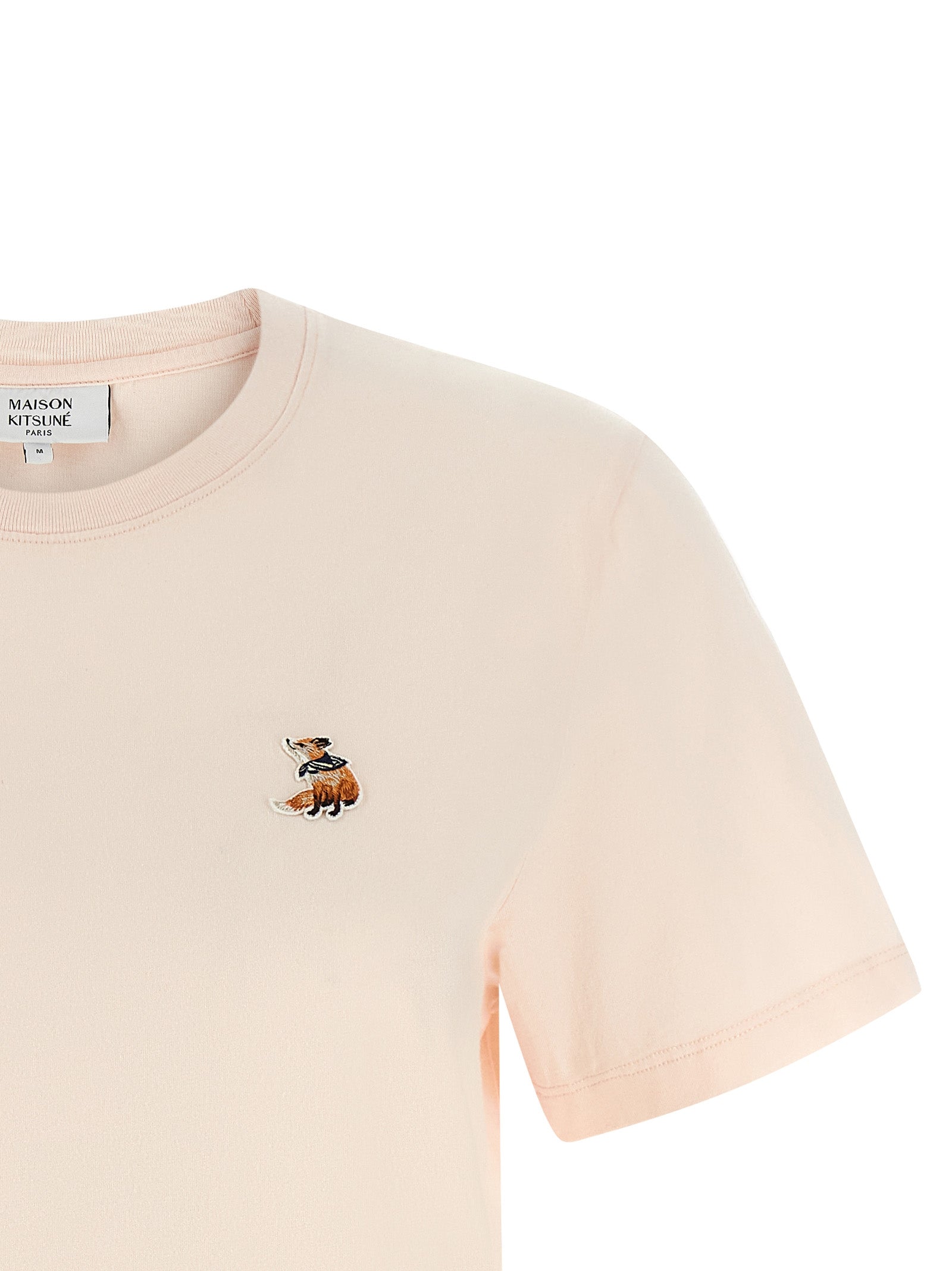 T-Shirt by Maison Kitsuné for women in organic cotton multicolor & pink features a plush silhouette, showcasing a sophisticated and for a truly plush finish.