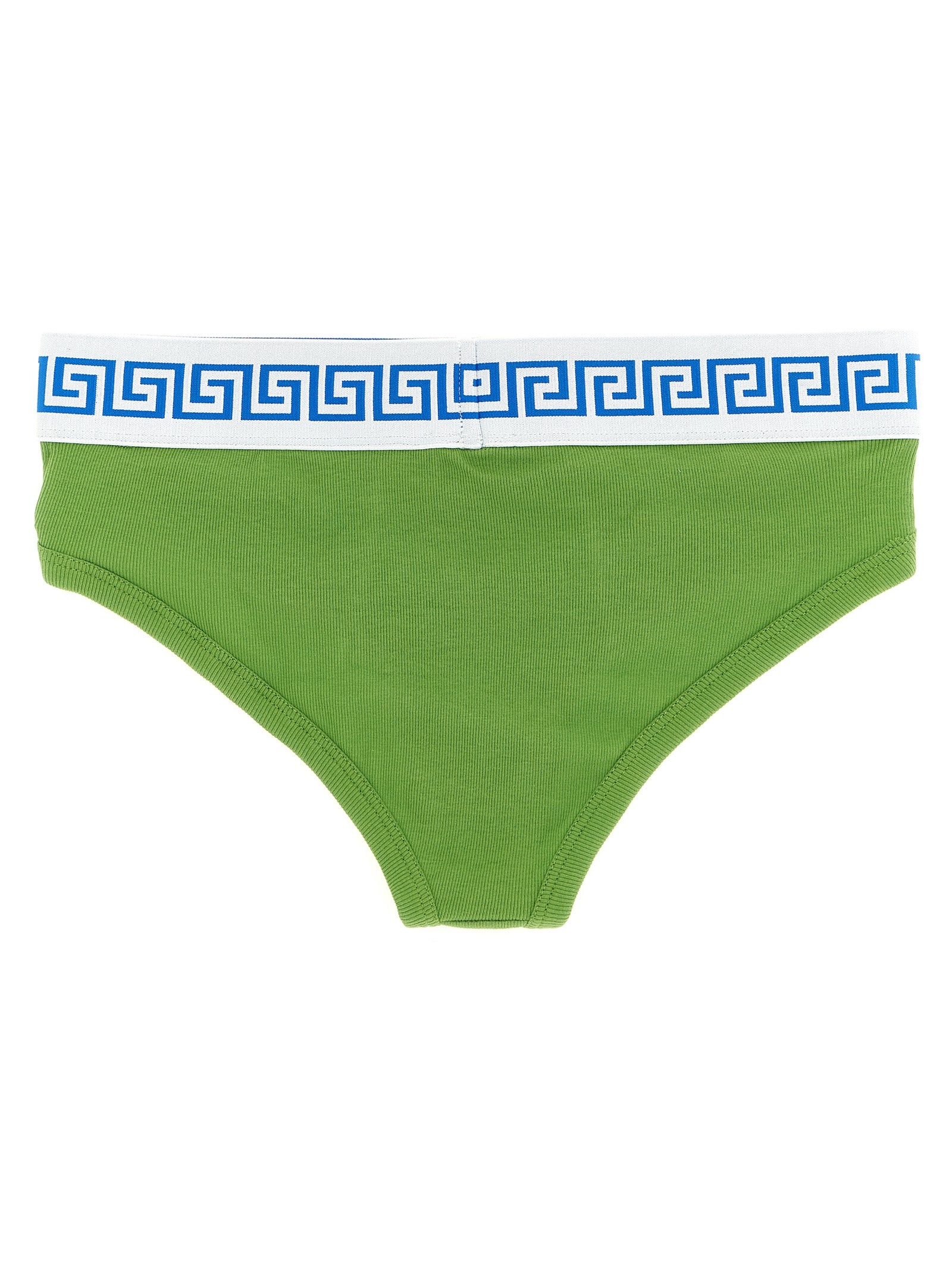 Underpants Briefs by Versace for women in stretch cotton bicolour, green, patterned & jacquard features an sultry silhouette, showcasing a sultry fit from the Medusa Women's Stretch Cotton Underpants Briefs collection.