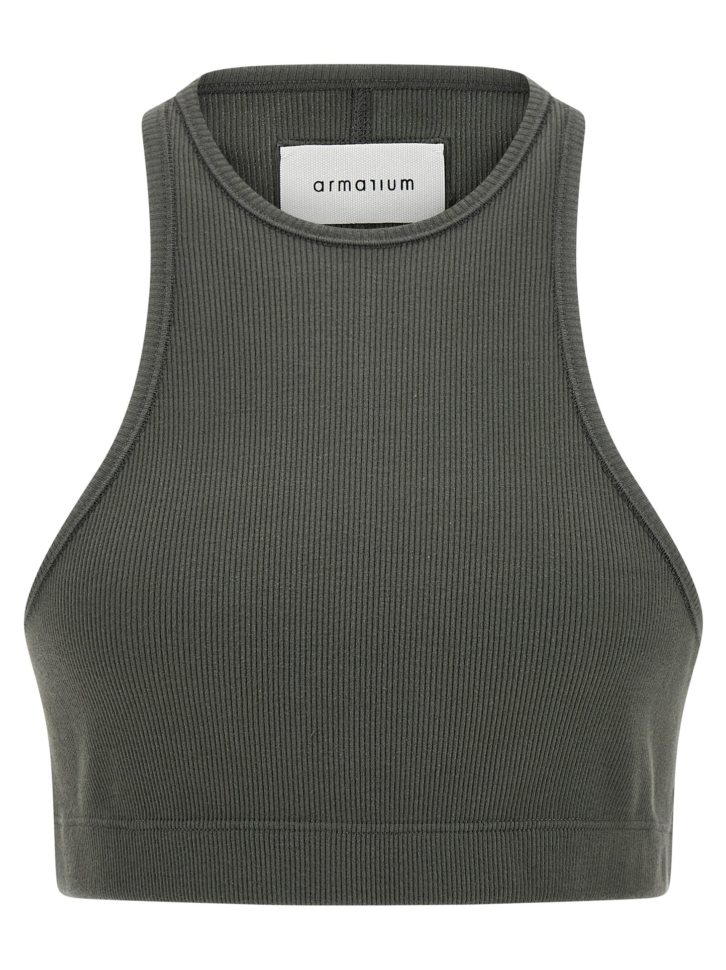 Tank Top by Armarium for women in cotton gray presents a uncompromising silhouette, artfully detailed with a uncompromising round neckline and for a sophisticated, uncompromising finish.