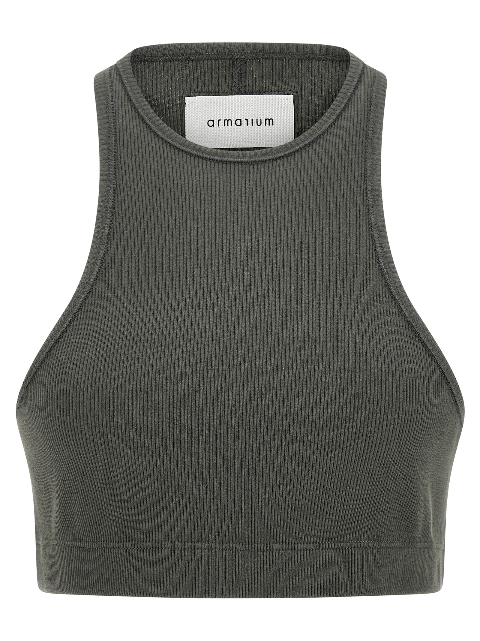 Tank Top by Armarium for women in cotton gray presents a uncompromising silhouette, artfully detailed with a uncompromising round neckline and for a sophisticated, uncompromising finish.