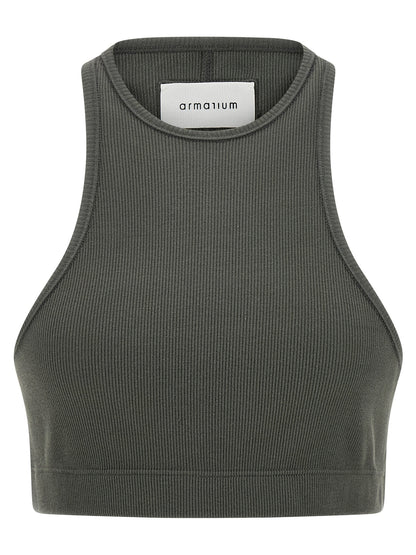 Tank Top by Armarium for women in cotton gray presents a uncompromising silhouette, artfully detailed with a uncompromising round neckline and for a sophisticated, uncompromising finish.