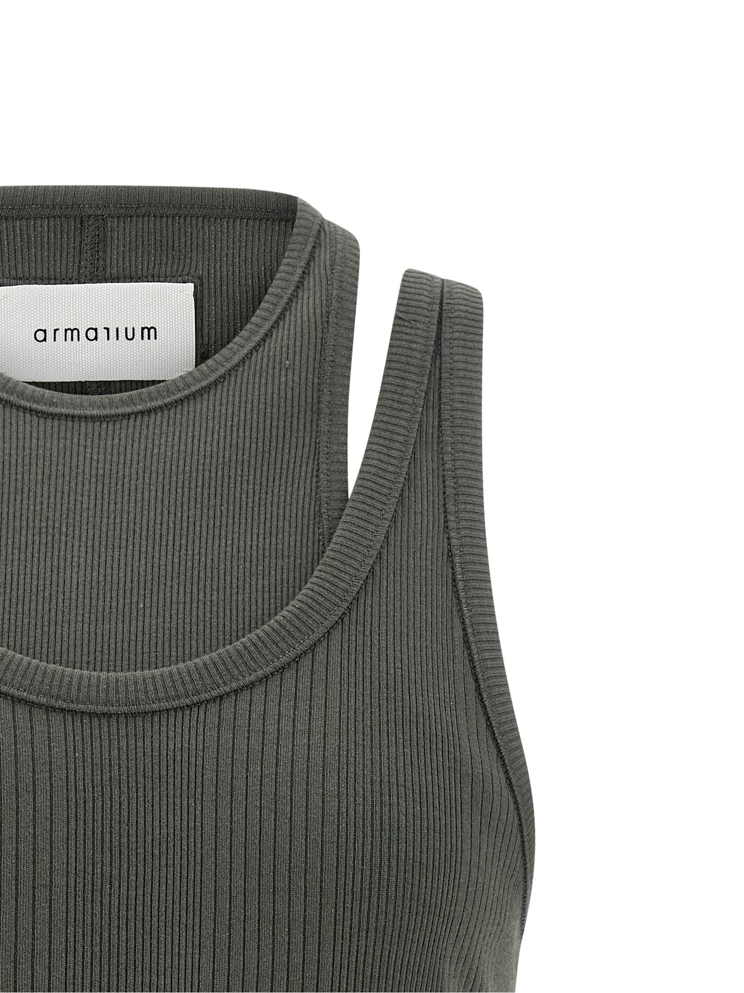 Tank Top by Armarium for women in cotton gray showcases a meticulous silhouette, artfully finished with a meticulous and for a sophisticated, meticulous look.