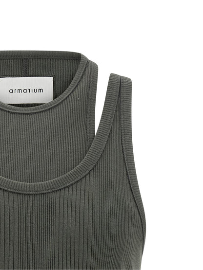 Tank Top by Armarium for women in cotton gray showcases a meticulous silhouette, artfully finished with a meticulous and for a sophisticated, meticulous look.