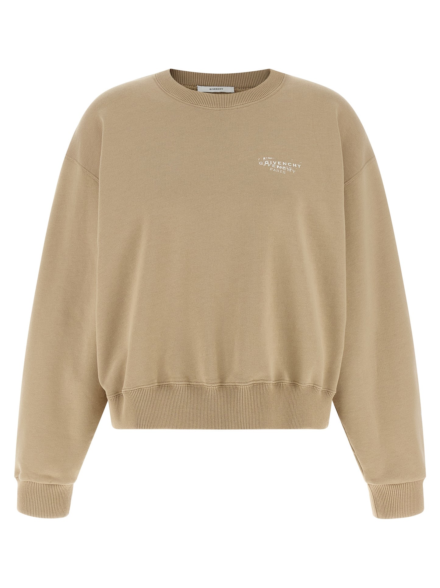 Activewear Sweatshirt by Givenchy for women in cotton beige showcases a athletic silhouette with long-sleeve sleeves, a athletic , and high-performance for a athletic aesthetic.