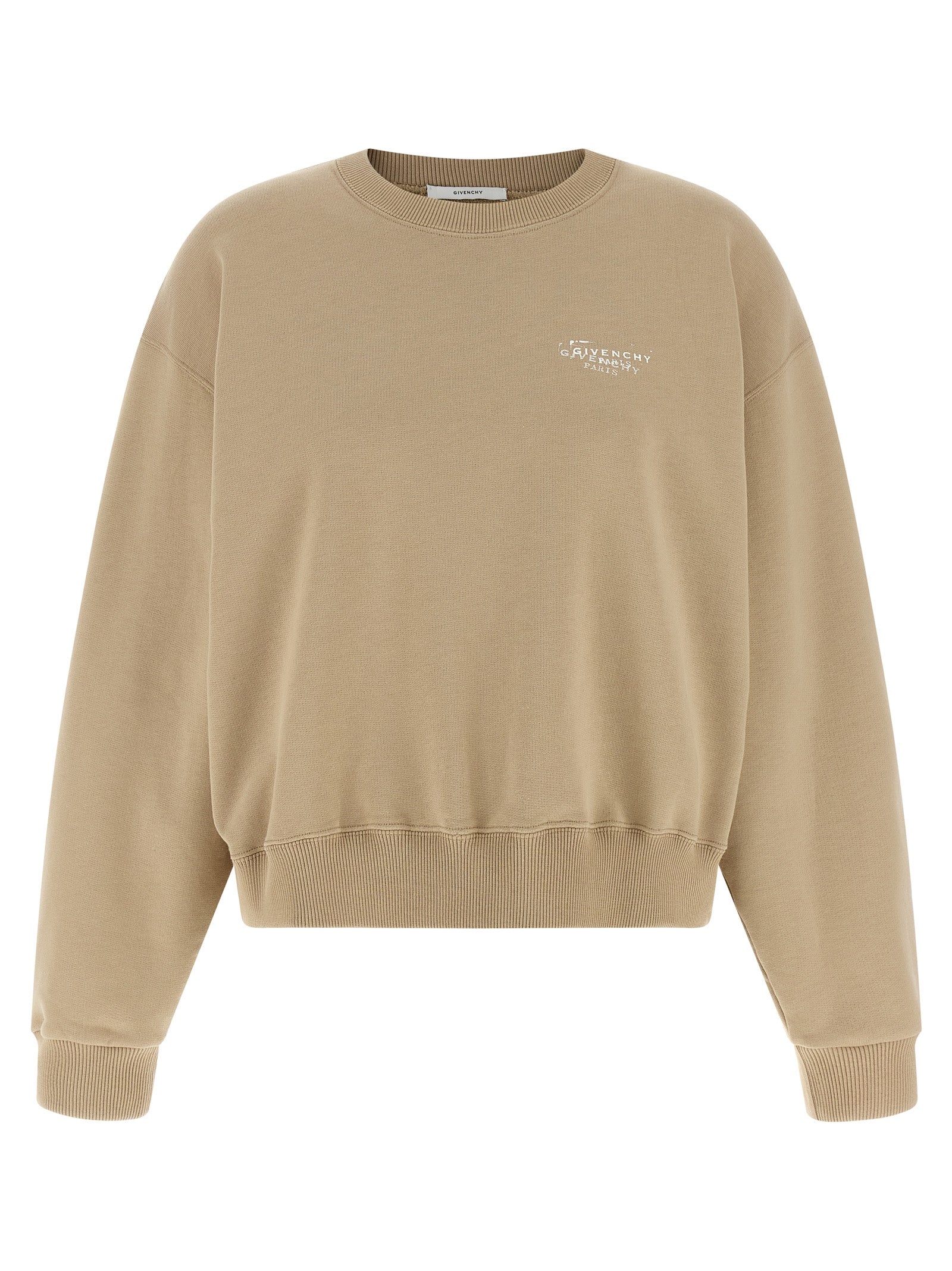 Activewear Sweatshirt by Givenchy for women in cotton beige showcases a athletic silhouette with long-sleeve sleeves, a athletic , and high-performance for a athletic aesthetic.