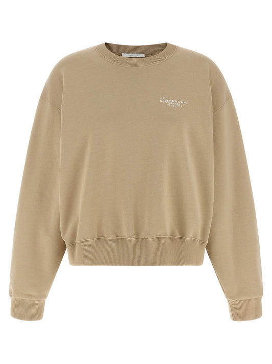 Activewear Sweatshirt by Givenchy for women in cotton beige showcases a athletic silhouette with long-sleeve sleeves, a athletic , and high-performance for a athletic aesthetic.