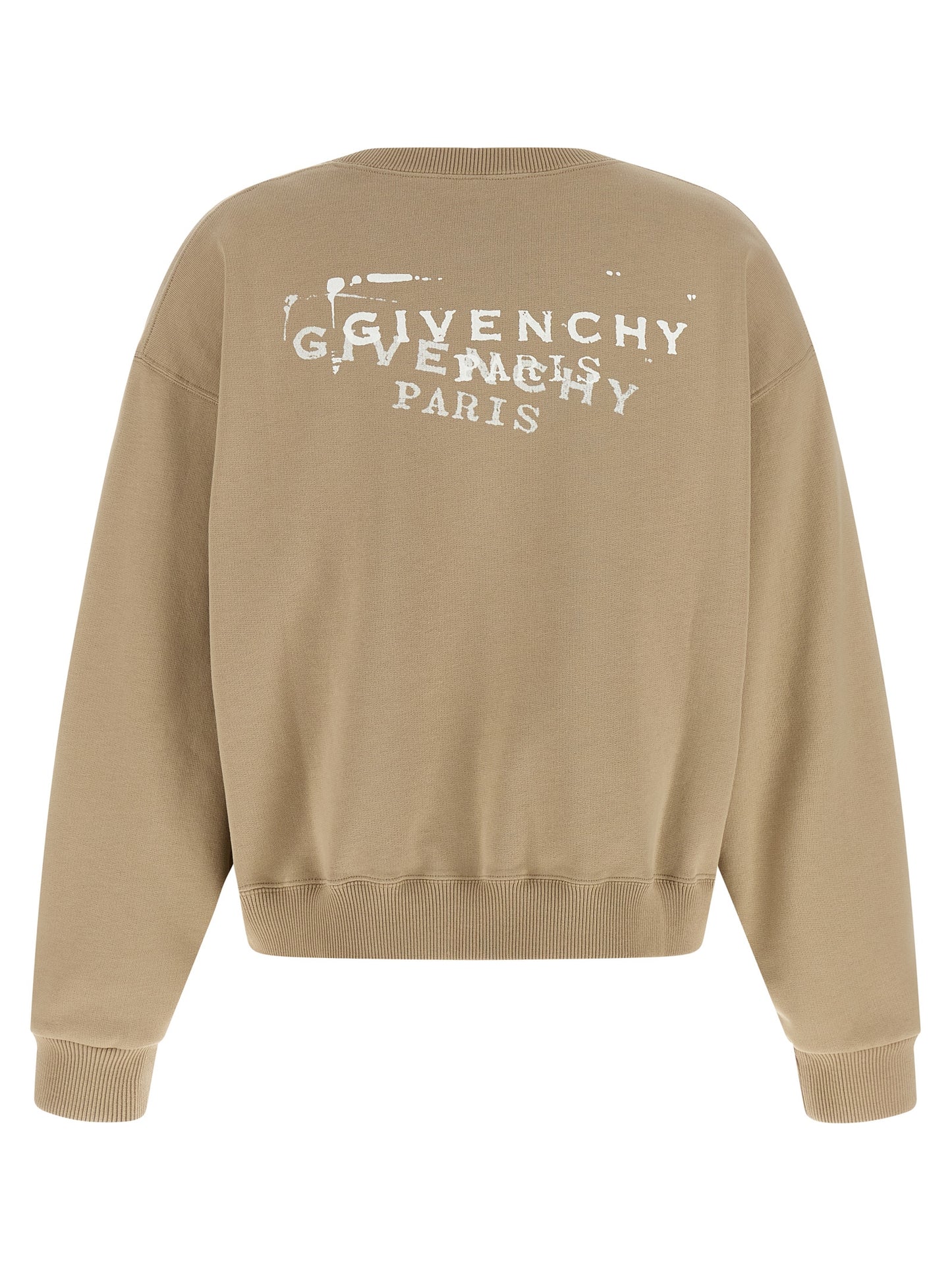 Activewear Sweatshirt by Givenchy for women in cotton beige presents a dynamic silhouette, featuring a dynamic and detailed with functional .