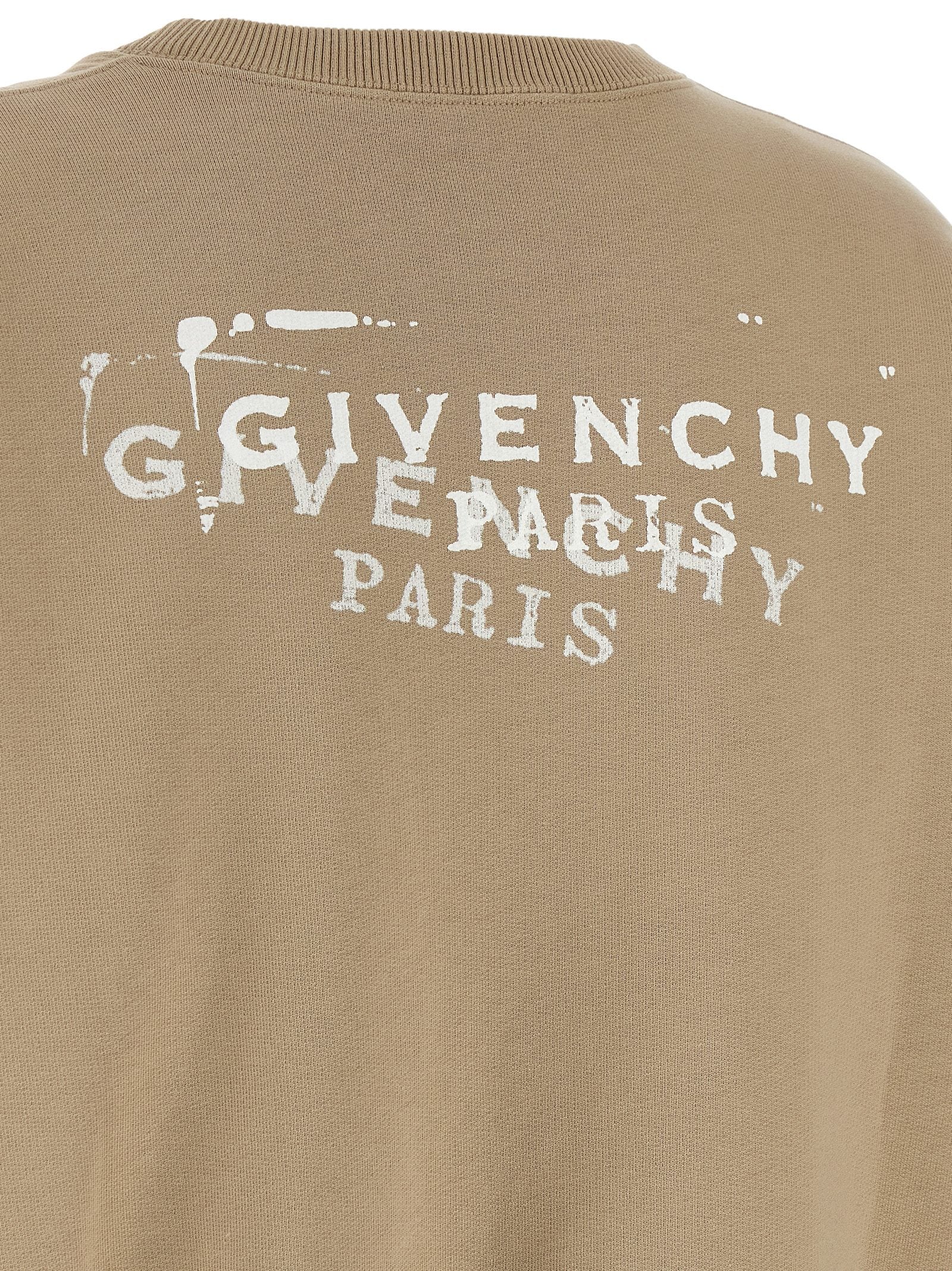 Activewear Sweatshirt by Givenchy for women in cotton beige presents a ergonomic silhouette, showcasing a sophisticated and detailed with premium for a ergonomic finish.